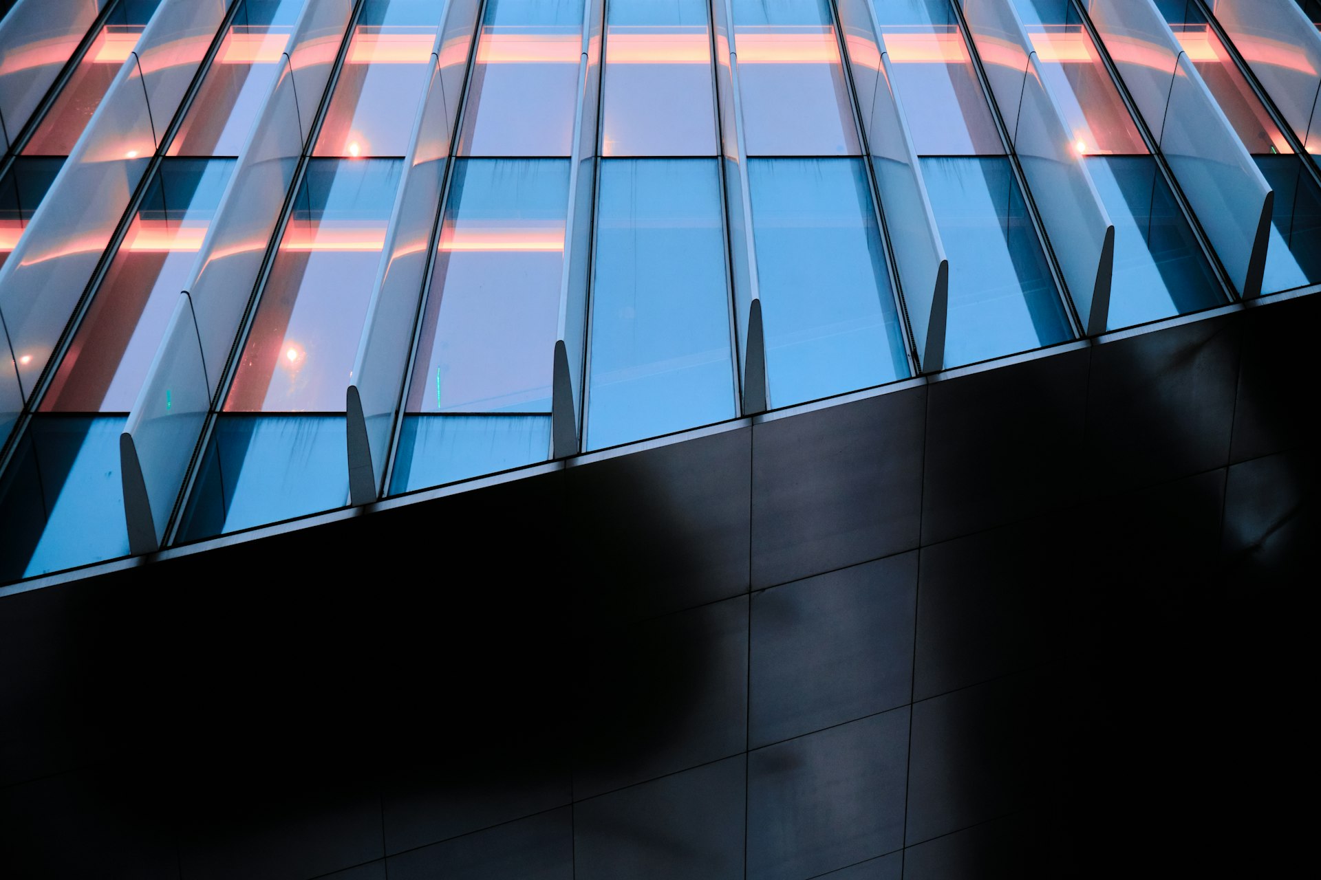 a close up of a building with many windows
